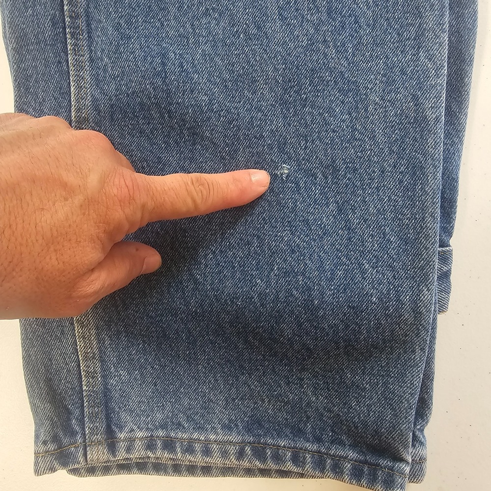 Carhartt B247 DST Dungaree Fit Carpenter Jeans Mens 34x32 Blue Denim Workwear - Picture 5 of 5